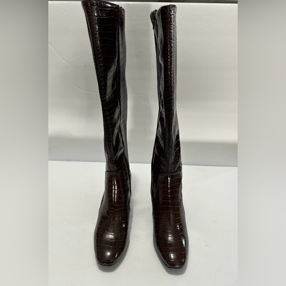 Alfani Womens DEIDRA Brown Tall Knee-High Boots Heels 5.5 Medium - Picture 2 of 6